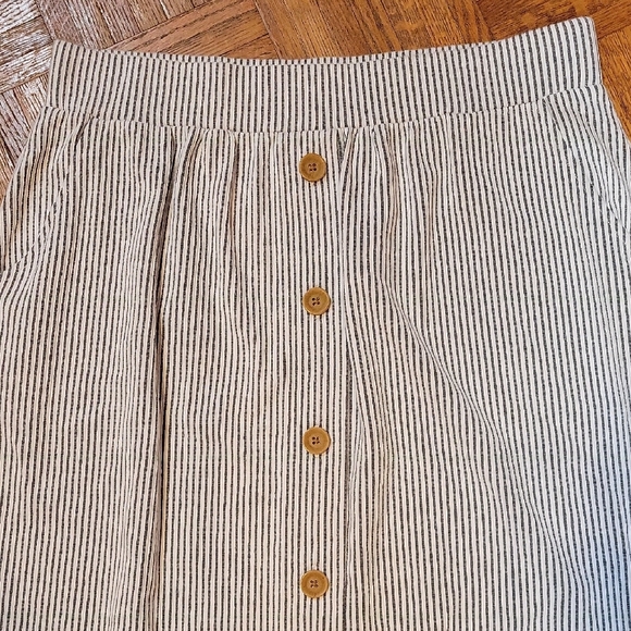 Denim&Co Blue and White Striped A-Line Skirt Size Medium - Picture 7 of 10